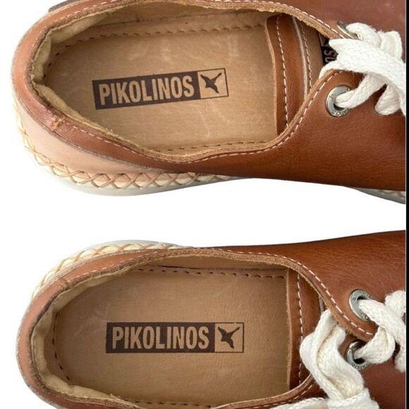 Pikolinos Brown Tan Sneakers with Espadrille Detail - Picture 8 of 11